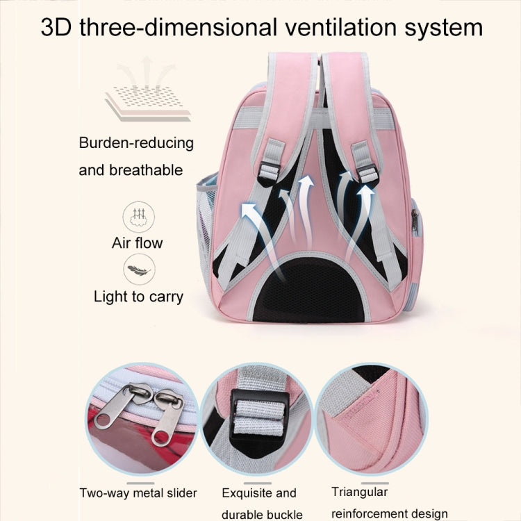 Cartoon Pattern Cat Transparent Pet Bag Space Capsule Portable Pet Backpack